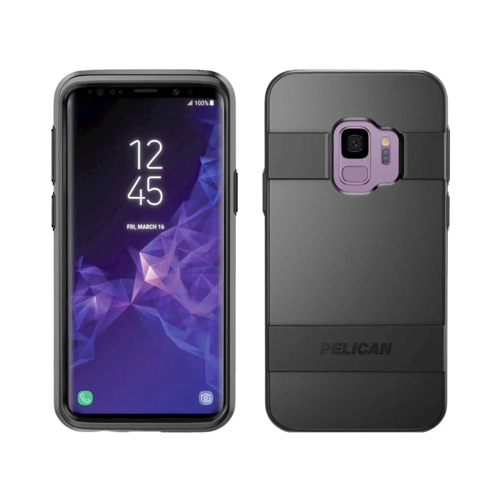 Galaxy S9 Case Pelican Voyager Military Grade Screen Protector and Holster Black